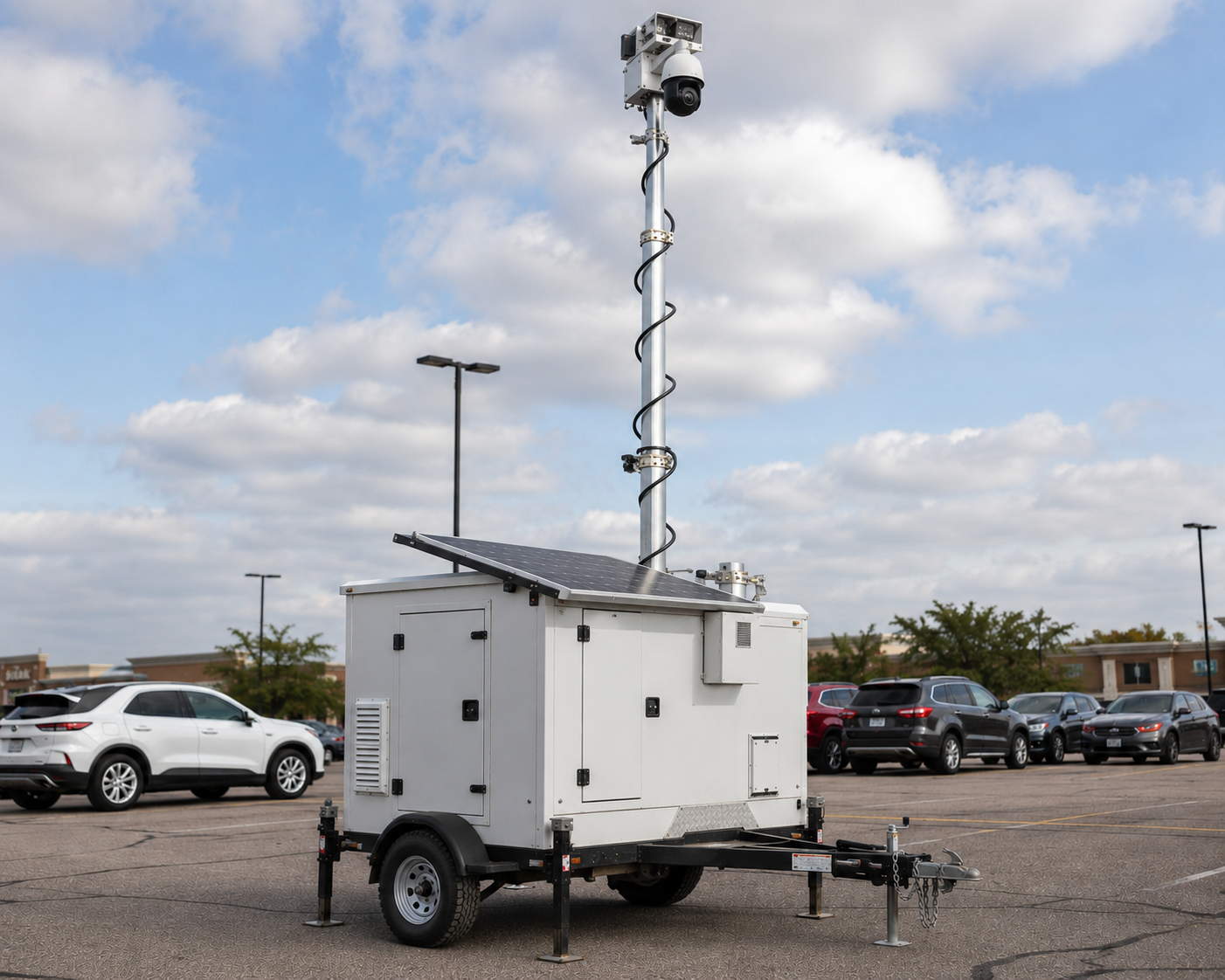 Security trailer at a retail location